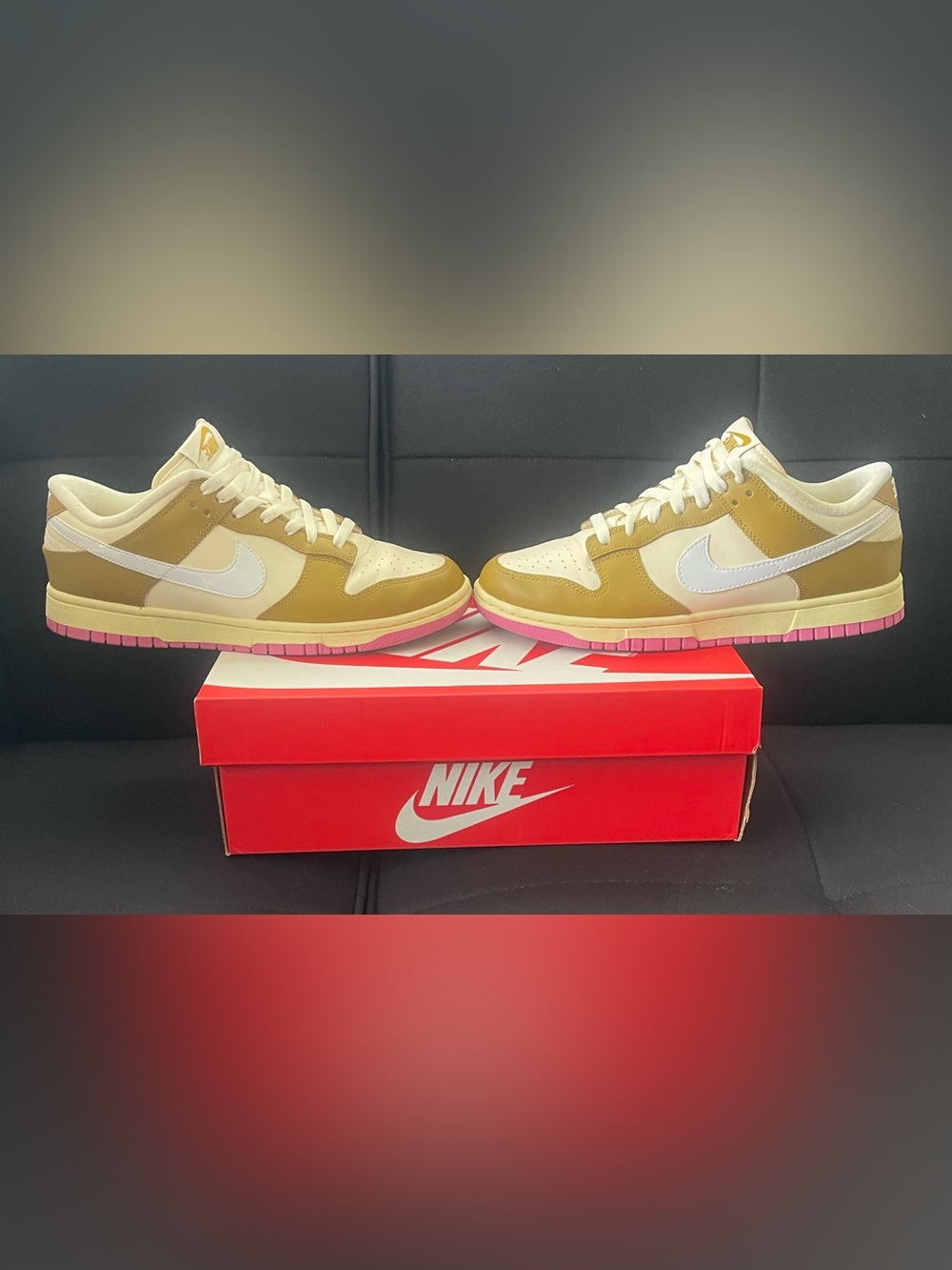 Nike Dunk Low SE Just Do It Bronzine Pink Women’s 10 Men’s 8.5